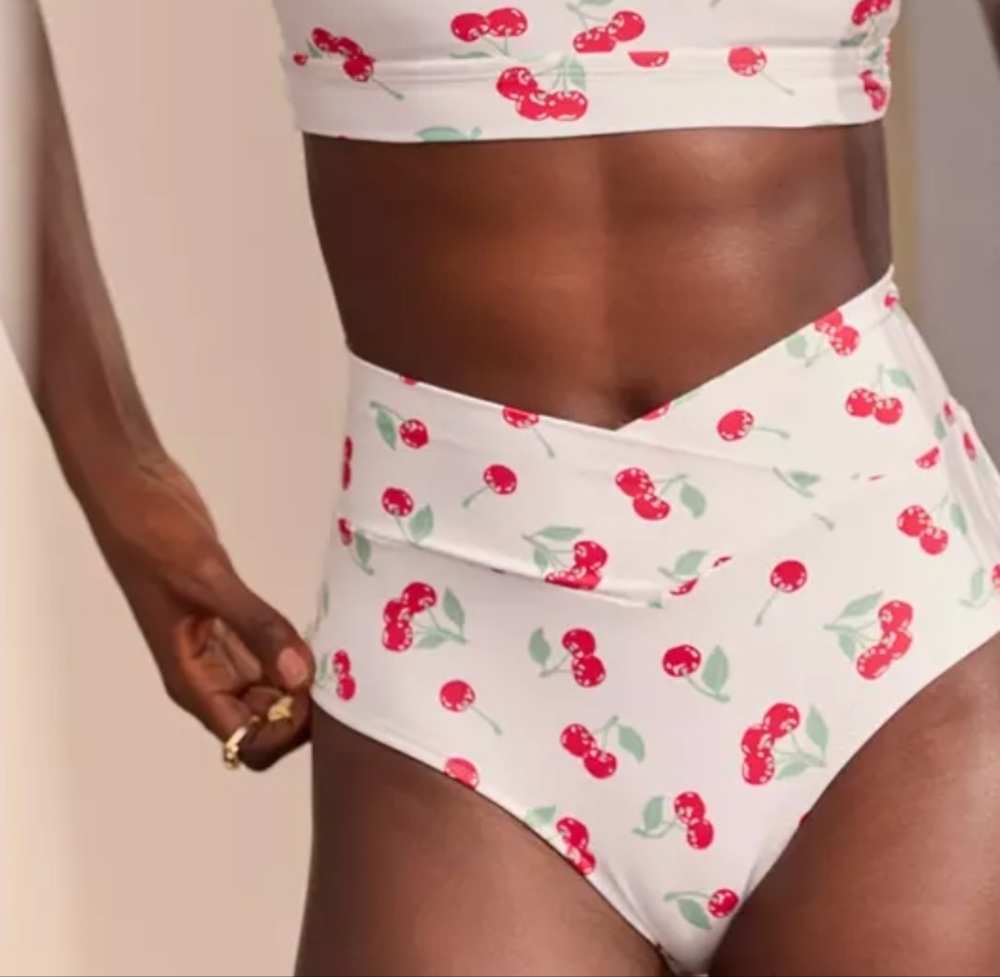NWT- aerie Crossover High Waisted Bikini Bottom - Picture 1 of 8